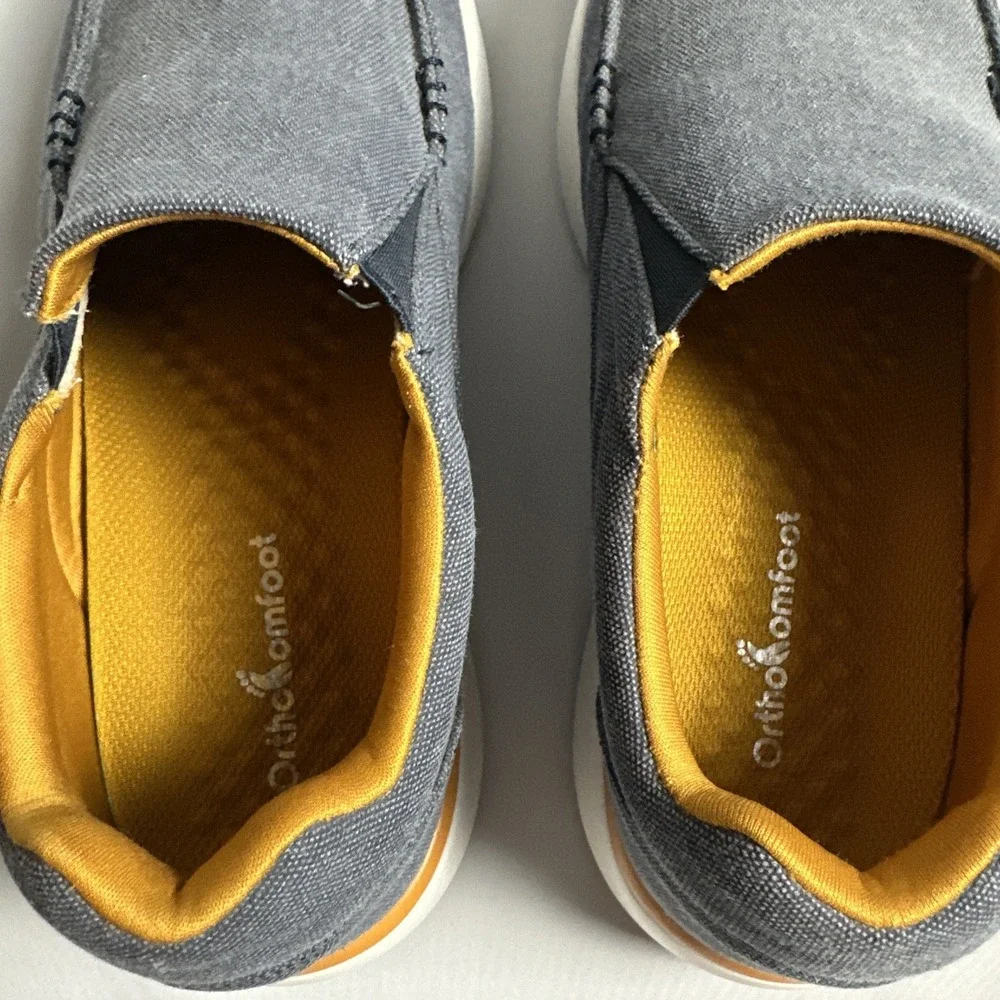 Ortho Comfoot Coastal Grandpa Quiet Luxury Slip On Loafers US 11.5 EU45 Gray